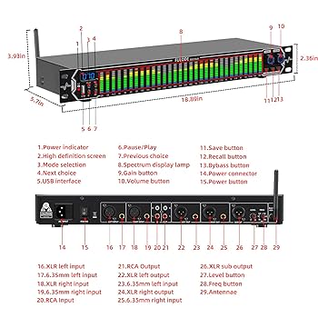 Amazon.com: FULODE Home Audio Equalizer, Professional 31